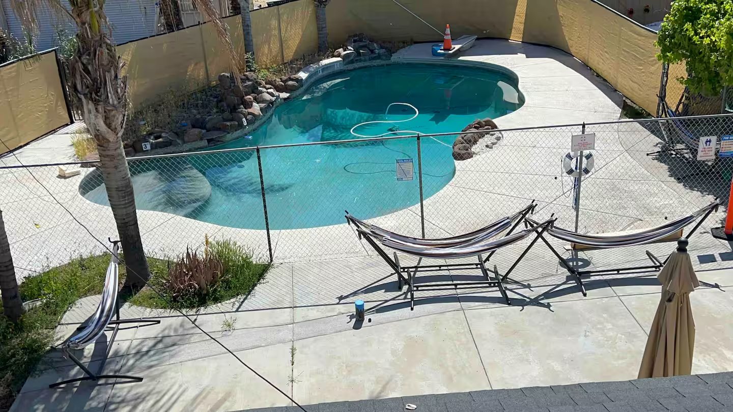 Private pool at Serenta vacation rental Tracy CA